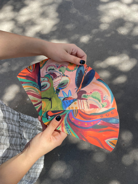 Віяло «Голуби»