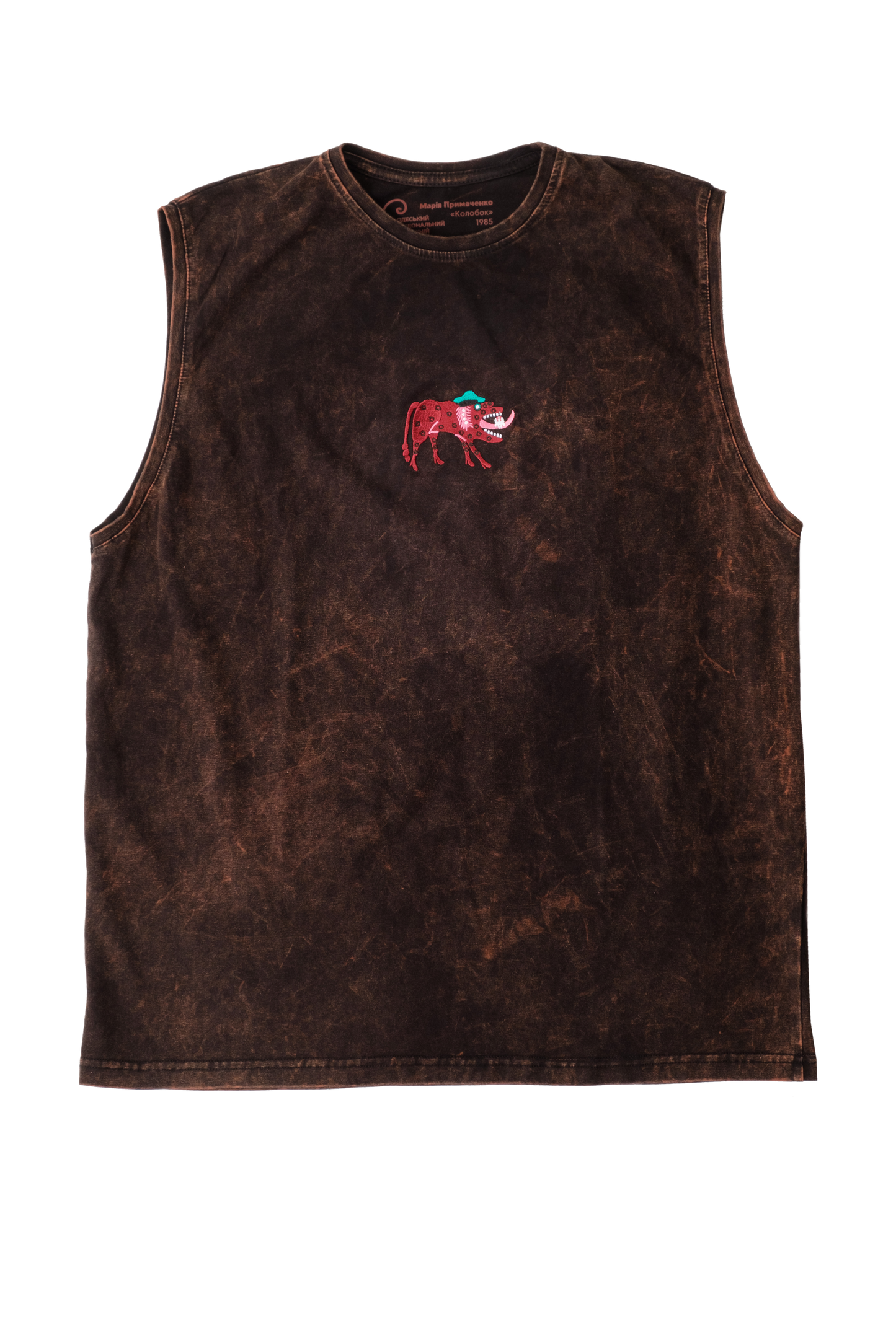 T-shirt with Kolobok embroidery
